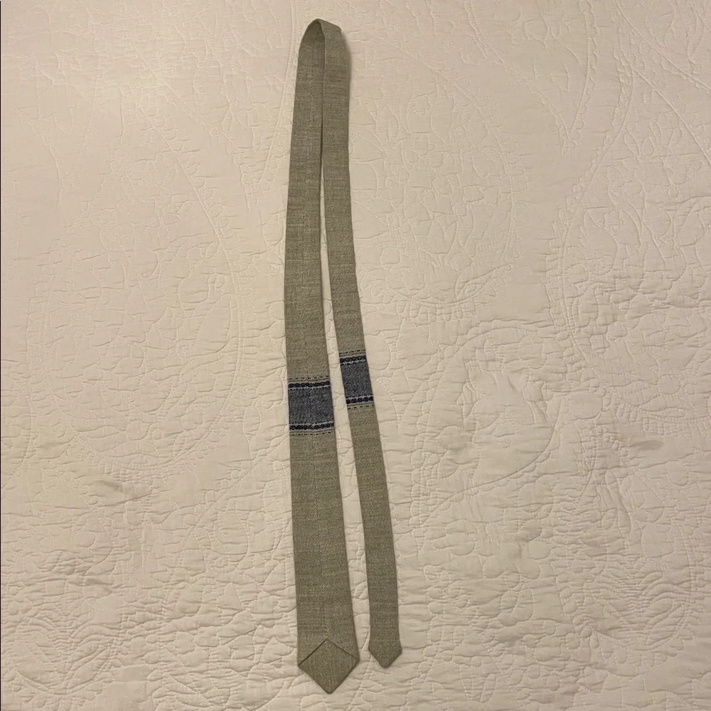 Llama Tie - Gray and Blue Patterned artisan made in Peru